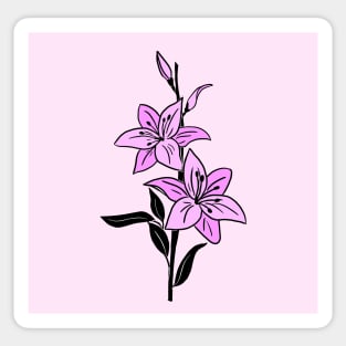 Pink Lilies Sticker